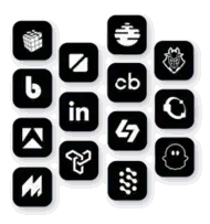 Conjunto de logotipos de empresas colaboradoras