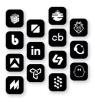 Conjunto de logotipos de empresas colaboradoras
